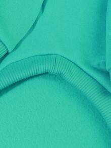 1pc Dopamine Color Series Solid Basic Warm Comfortable Hoodie Suitable For Cats And Dogs, Indoor And Outdoor - Mint Green - View 8
