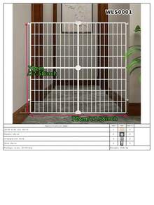 Cat Barrier Gate, Pet Fence, Indoor Cat Isolation Barrier, Cat Blocking Board - Multicolor - View 15