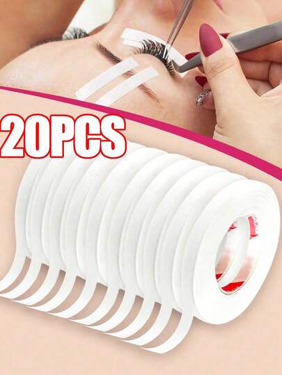 20pcs/10pcs/5pcs/1pc 4mm Lash Tape,Micropore Breathable Eyelash Tape For Eyelash Extensions,Free Removal Breathable Micro-Porous,Breathable Adhesive Lash Tape Non-Woven Fabric Lash Tape To Lift Eyelid,Eyelash Tape, Adhesive Fabric Eyelash Tapes, Adhesive Breathable Micropore Fabric Tape For Eyelash Extension Supply,Eyelash Tools,Makeup Tools,9 M Each Roll