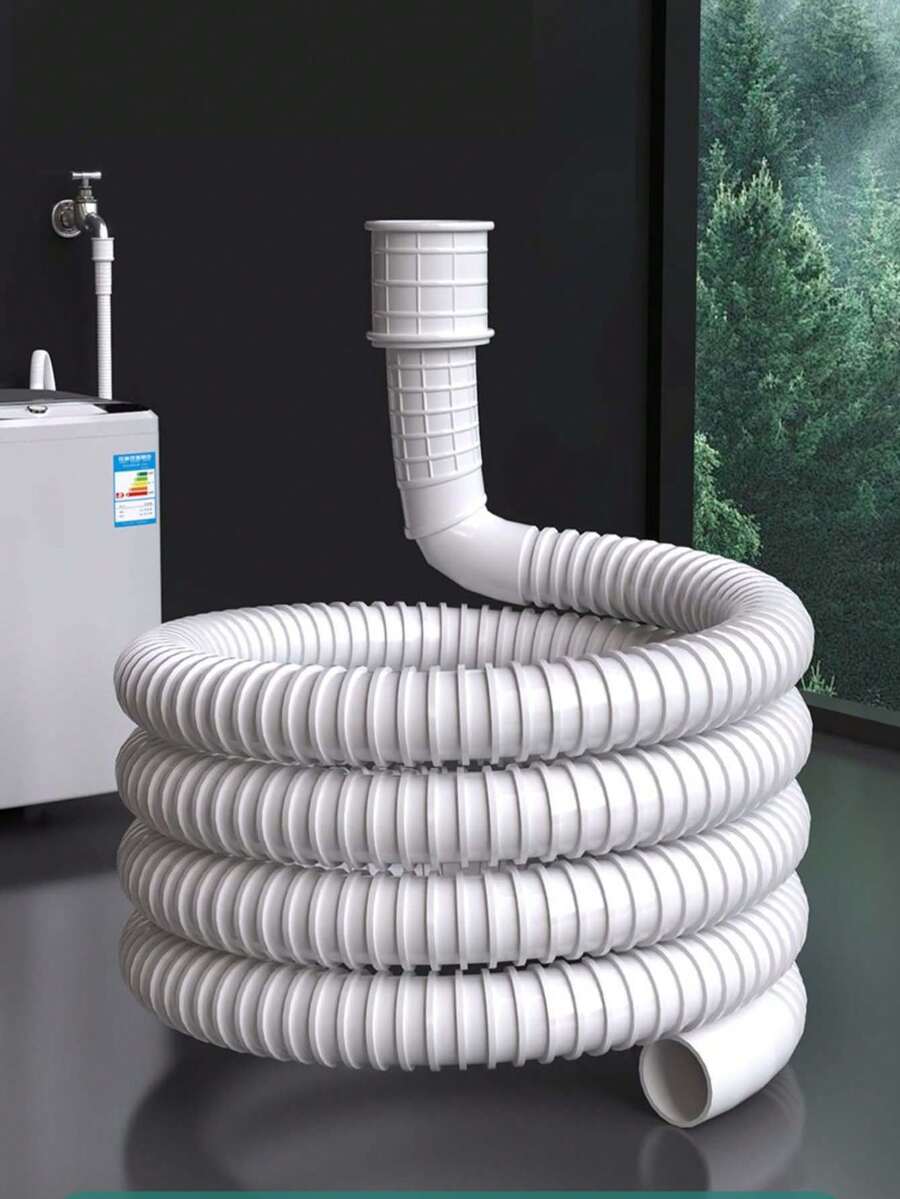 1m/2m/3m/4m/5m Faucet Extension Hose, Thick Air Conditioner Drain Pipe Extension, Outdoor Unit Drain Pipe, Drip Irrigation Hose, Washing Machine Water Inlet Hose Extension - White - View 1