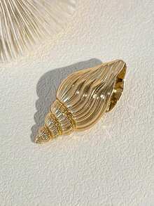 1个时尚可爱海星鸭子发夹，沙滩风贝壳发夹，贝壳刘海夹，海洋系列侧夹发饰 - 金色 - 查看 11