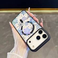 Phone Case - Magnetic Case With A Glittery Snowflake Design, Designed For Various  Models, Including The Latest Pro And Plus Versions. This Full-Coverage Protective Case With A Cartoon Design Is Both Practical And Stylish. - 灰色 - 查看 6