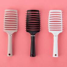 Double-Row Wide-Tooth Comb, Suitable For Both Men And Women, Ideal For Scalp Massage, Hair Styling, And Creating Wavy Or Curly Hairstyles. - Màu xanh nhạt - Xem 12