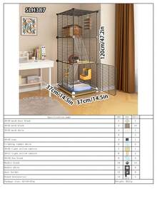 Lồng sóc nhiều tầng, không gian rộng, thích hợp sử dụng trong nhà, biệt thự, lồng cho sóc ăn. - nối - Xem 17