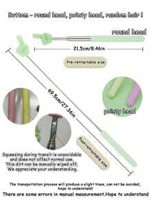 1pc Adjustable Stainless Steel Baton, Suitable For Children's Teaching And Conducting, Home Or Classroom Use, Back To School Season (Random) - Multicolor - View 7