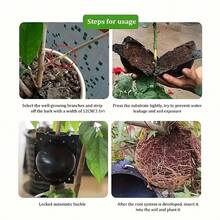 60pcs Reusable Plant Propagation And Grafting Balls, Plant Propagation Kit, Air Layering Propagation Tool Set, Plant Rooting Box, Grafting Balls, Air Layering Pots, Suitable For Roses, Hydrangeas And Other Plants, Durable, Reusable, Easy To Operate, High Propagation Success Rate - A - View 5
