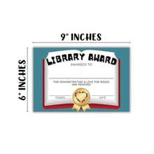 Library Award Certificate 30 unidades de 6 x 9 pulgadas Librarian Bookworm para bibliotecario la mayoría de las páginas leídas con lente de lectura de fin de año libro de reconocimiento de - como en la foto - Ver 3