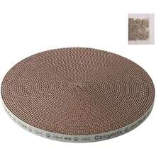 Round Cat Scratcher Pad 10 Inch Diameter - 3/5 Inch Thick Cardboard Refill, Universal For Round Scratching Posts, Standalone For Indoor Cats (1 PCS) - 1 chiếc - Xem 1