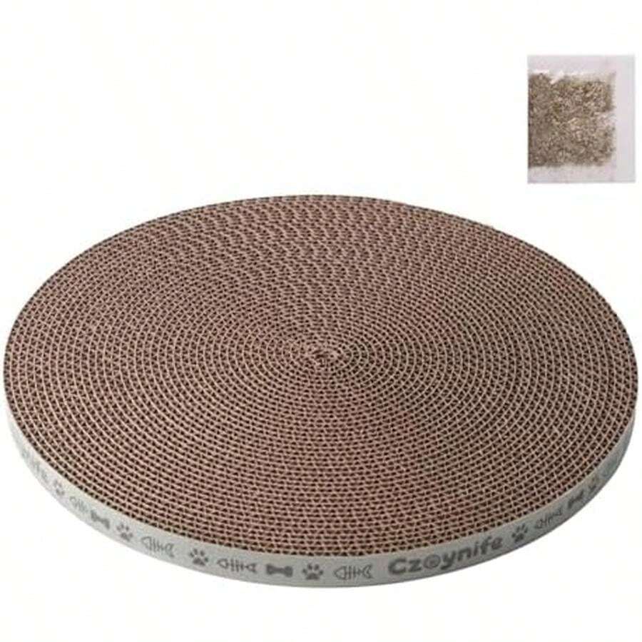 Round Cat Scratcher Pad 10 Inch Diameter - 3/5 Inch Thick Cardboard Refill, Universal For Round Scratching Posts, Standalone For Indoor Cats (1 PCS) - 1 chiếc - Xem 1