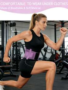 1pc, Women's Gym Fitness Belt, Summer Sweat Burning Fat Plastic Belt, Women's Waist Shaping Belt, Sports And Fitness Training Belt, Abdominal Compression Belt, Plastic Belt, Abdominal Trainer, Classic Daily Wear - Multicolor - View 6