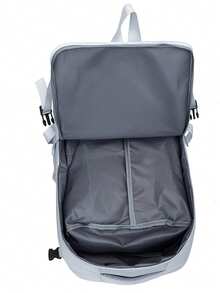  Minimalist Light Blue Large Capacity Backpack - A - View 5