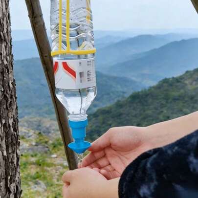 1 cái dụng cụ rửa tay di động ngoài trời, vòi thay thế nắp chai nước khoáng, dụng cụ rửa tay chảy tự nhiên dùng khi cắm trại, leo núi, phụ kiện sinh tồn ngoài trời.