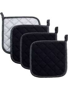 4只装厨房隔热手套/垫，棉质烤箱手套，隔热效果好，防滑隔热垫 - 查看 15