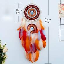 Yunnan  Crochet Feather Dreamcatcher Souvenir - Cloud Wind - Blue - View 4