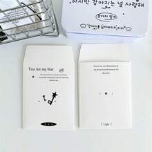 Bao đựng thẻ nhỏ INS tối giản màu đen trắng, chất liệu bao bì gốc: túi giấy Kraft, phong cách Hàn Quốc. - A - Xem 8