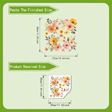 1PC 30*30cm Pink Cherry Blossom Sink Sticker, Self-Adhesive Waterproof Fresh Petal Decor For Bathroom Vanity, Create Soft Atmosphere - Multicolor - View 6
