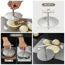 7 Inch Stainless Steel Tortilla Press Maker Multi-Functional Dough Press For Corn Flour Gluten-Free Tortillas Quesadilla And Roti - 1 - Xem 1