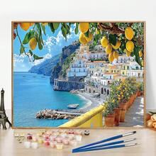 16x20英寸成人数码油画套装 - 画布、简易丙烯颜料套装（含画笔和颜料），是家居装饰、生日、父亲节、圣诞节、母亲节、情人节的理想礼物 - 彩色 - 查看 9