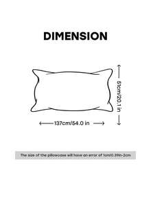 1pc Ruffle Decor Body Pillowcase Without Filler,White - White - View 4