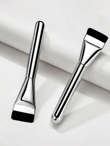 1 cọ trang điểm mềm dẹt, cọ lông mềm dùng cho mặt, thích hợp để tẩy tế bào chết, trang điểm và nhiều mục đích khác - Cọ nền mềm, cọ kem BB, cọ che khuyết điểm, cọ má hồng, cọ tạo khối, cọ phấn bronzer, cọ phấn phủ. - Bạc - Xem 4