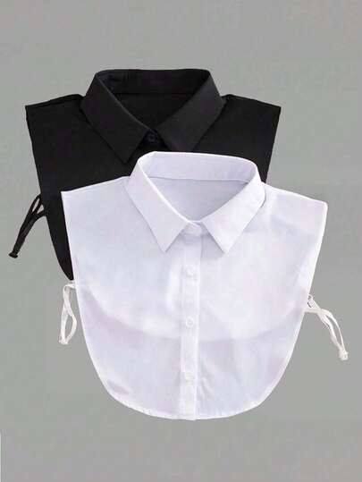 1pc Detachable Faux Collar, Pointed Collar Design, Anti-Slip, Multi-Functional Decor, Casual Spring/Summer/Autumn/Winter Fashion For Women, Polyester Fabric, Machine Washable, Bra Accessory,Travel,Festival