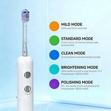 HYUNDAI S15 Electric Toothbrush With 3 Brush Heads, Adult Couples Gift, Smart Deep Cleaning Gum Care Toothbrush, Portable - Multicolor - View 4