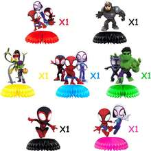 Enfeite em formato de favo de mel para festas de aniversário, decoração de mesas, tampos de mesa em formato de favo de mel e bases de papel em formato de favo de mel. - A - Ver 7