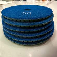 Bộ 6 miếng đệm đánh bóng kim cương #50 4 inch, đĩa mài ướt/khô cấp công nghiệp dùng để mài, làm sạch, tân trang và đánh bóng bề mặt đá cẩm thạch/đá granit/đá thạch anh/đá nhân tạo/bê tông, tương thích với máy mài góc và máy đánh bóng nhỏ. - 6PCS-50 - Xem 8