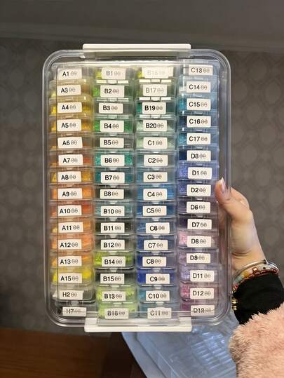 1 hộp đựng bằng nhựa trong suốt, hộp lớn có 30/60 ngăn nhỏ, hộp đựng dụng cụ tranh đính đá, thích hợp cho DIY nghệ thuật, thủ công mỹ nghệ, phụ kiện trang sức, đồ dùng may vá, hộp đựng hạt cườm, vật dụng cần thiết cho mùa tựu trường.