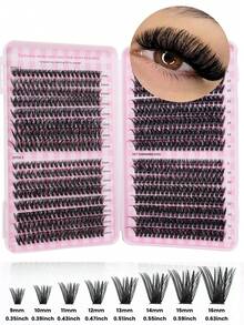3/28 Eyelash Extension Strip, High Capacity, 9-16mm Mixed Length Cluster False Eyelashes, Suitable For Beginners DIY Eyelash Extension At Home, Eyelash Cluster, Individual False Eyelashes - C - View 4