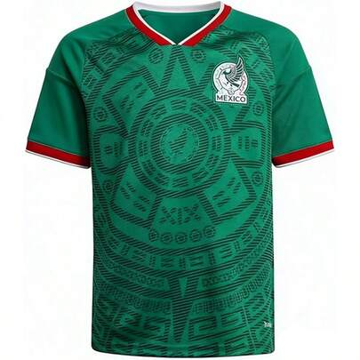 Nueva Camiseta de Fútbol de la Selección Nacional de México 2026, Camiseta de Manga Larga Transpirable para Hombre y Mujer, Camiseta de Entrenamiento