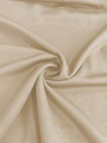 Bộ 2 món dành cho nữ, áo tay ngắn cổ tròn phối màu tương phản và quần ống đứng cạp cao có dây rút, thích hợp cho mùa xuân/hè. - Màu be - Xem 11