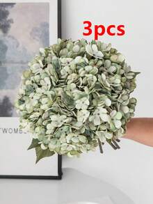 1支/3支仿真绣球花束，假花植物，房间装饰，秋季装饰，花园秋季装饰，餐桌摆件，生日派对装饰，婚礼花束，新娘花束，家居装饰，餐厅，卧室，窗台装饰，花瓶装饰，情人节礼物，新年装饰，户外花园，返校季，情人节，毕业礼物 - 薄荷綠 - 查看 7