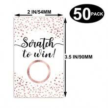 50 Blank Gift Certificate Scratch Off Cards For Clients Or Luxury Holiday Vouchers In Gold And Silver DIY Coupon Cards For Birthday Mom Valentine's Day Baby Shower Favors And Games - As Pic - View 3