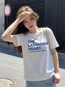 Áo nữ dáng rộng thoải mái, hàng mới về mùa hè. - trắng - Xem 6