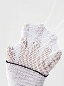 1/5/10 pares de calcetines invisibles, transpirables y antideslizantes con diseño de malla, que absorben la humedad, adecuados para fitness y running - Multicolor - Ver 7