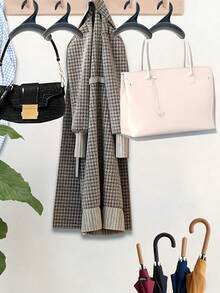 重型手提包挂架壁挂式收纳架，适用于手提包、腰带、围巾、帽子等，塑料衣橱挂钩，收纳展示架，完美适用于卧室、衣橱、玄关等家居装饰，多功能收纳架，节省空间，时尚配饰收纳架 - 彩色 - 查看 2