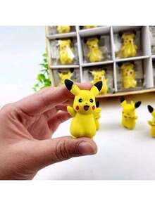 pokemon 36个宝可梦卡通人物橡皮擦，学校文具用品，可作为可爱的3D橡皮擦毛绒玩具作为礼物 - 彩色 - 查看 4