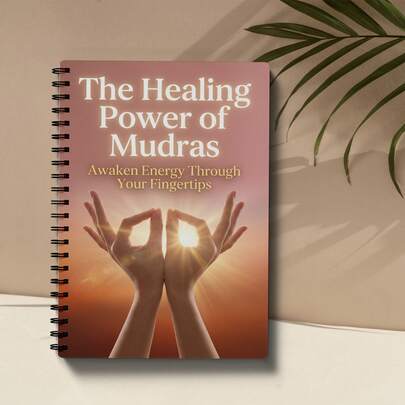 手印疗愈日志和瑜伽指南 - 脉轮平衡冥想笔记本，包含缓解焦虑的手印练习、能量流动练习和初学者灵性健康指南（适合日常使用，手部瑜伽姿势）