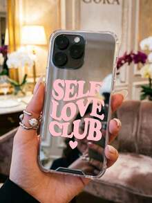 Ốp lưng điện thoại gương dễ thương và cá tính | SELF LOVE CLUB Chữ viết tay màu hồng + Trái tim nhỏ Tương thích với iPhone 13/11/17/17pro/16/14/15/15pro/15 Plus/15 Promax/7plus/8plus/X/Xs Max/Xr/11pro/12pro/13pro/14pro/12mini/13mini/11promax/12promax/13promax/14promax/14plus/17pro Max/17Air/6/6s Plus/7/8/16Pro/16plus/16promax/Se2/17promax & Tương thích với Samsung Galaxy/A54/A14/A12/A13/A15/A32/A33/A24/A52S/S20/S21/S22/S23/S24/S23Plus/S24ultra/S25/A15/A33/A23/S26/S26ultra/S25/S25ultra - Nhiều màu - Xem 4