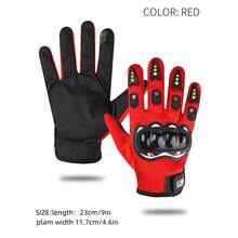 Motorcycle Protective Gloves, Full Finger Motorbike Racing Gear, Hard Shell Knuckle & Joint Protection, Anti-Slip Palm Compatible With Touchscreen, Breathable Outdoor Riding Equipment For Men, Anti-Slip Gloves. - Locomotive Length Finger - View 14