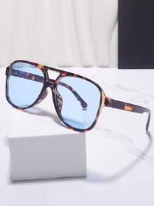 1 pieza Nuevas gafas de moda con doble puente de estilo retro de los 80, diseños de moda unisex - Multicolor - Ver 13