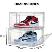 Premium Stackable Shoe Storage Box In Clear Acrylic | Shoe Storage With Front Opening And Magnetic Closure | Durable, Space-Saving Design | Ideal For Sneakers And Trainers (4), 44539945 - 薑色 - 查看 6