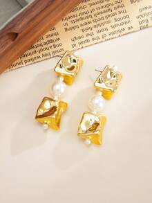 Bộ 2 đôi bông tai đính hạt CCB hình học bất đối xứng phong cách Bohemian Retro dành cho nữ, sang trọng, thanh lịch, thích hợp cho tiệc tùng, thường ngày, đi nghỉ mát, đám cưới, lễ hội, sinh nhật. Món quà trang sức đa năng dành cho phái nữ. - bông tai - Xem 4