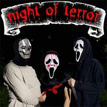 惊声尖叫恐怖电影面具，万圣节成人角色扮演杀手服装道具 - 彩色 - 查看 3