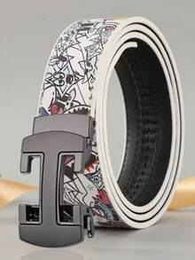 Thắt lưng nam khóa tự động, thắt lưng công sở thường ngày, phù hợp cho giới trẻ, hàng mới về. - Nhiều màu - Xem 2