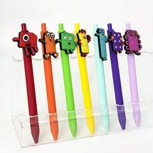 Bộ 1/6/12/18 bút bi hình khối chữ số dễ thương, mực đen khô nhanh, thích hợp dùng làm quà tặng cho trường học, nhà, văn phòng, phần thưởng trong lớp học, quà học sinh. - Bút bi hình khối xếp hình nhiều màu sắc - Xem 4