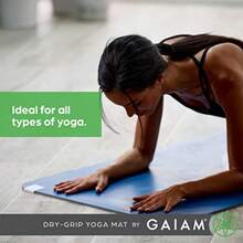 Gaiam - Alfombrilla de Yoga de Agarre seco 5 mm de Grosor Antideslizante para Ejercicios y Ejercicios de Fitness estándar o Caliente Pilates y Entrenamientos en el Piso Soporte Acolchado Capa - Camuflaje - Ver 4