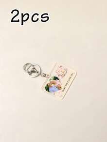 Llavero con foto en forma de corazón personalizado, llavero con foto personalizado como regalo para papá, familia, recuerdo, estilo romántico y lindo para llevar a diario como accesorio de bolso, regalo de cumpleaños, Día del Padre, aniversario, vacaciones, llaveros con imagen personalizada, colgante de memoria con texto personalizable - Estilo A - Ver 8