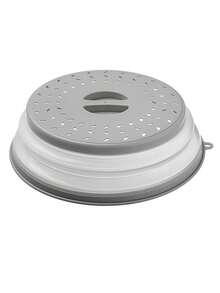 10.63 Inch X 3.15 Inch Large Foldable Ventilated Silicone Microwave Food Splatter Cover With Handle - 2 In 1 Microwave Plate Bowl Lid Kitchen Accessory - Multicolor - View 12